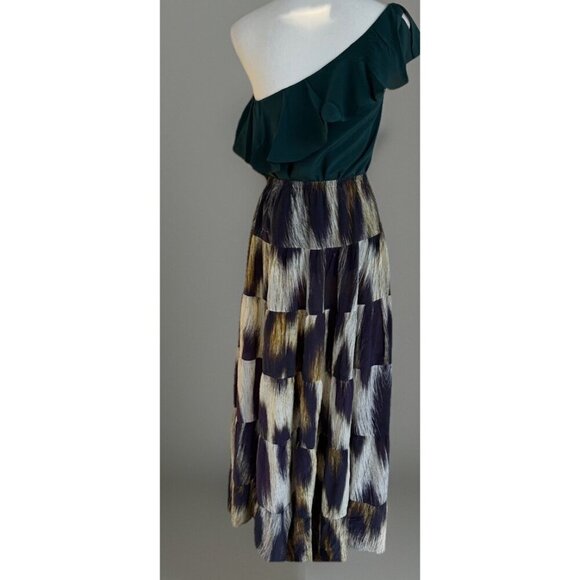 Maeve‎ Women’s Silk Blouse Lined One  Shoulder Size 6 Designer Evening Luxury - Picture 4 of 7